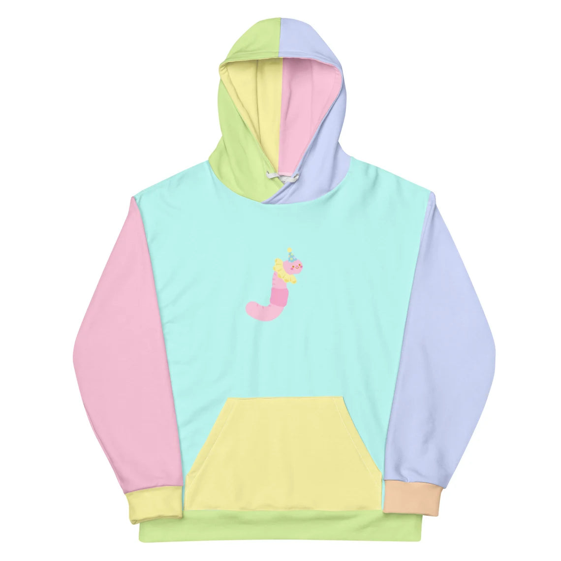 Pastel multi coloured outlet hoodie