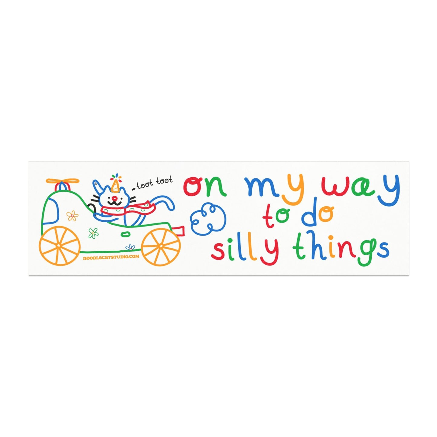 On My Way Car Bumper Magnet 10" x 3"