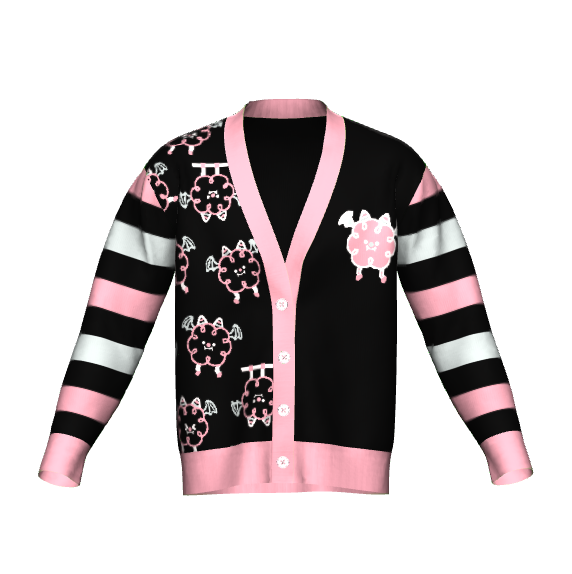 Pastel Goth Cotton Candy Bat Cardigan 2XS - 3XL