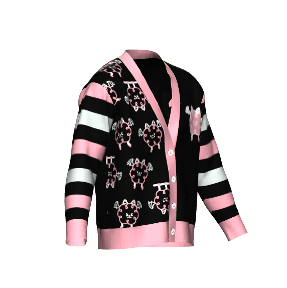 Pastel Goth Cotton Candy Bat Cardigan 2XS - 3XL