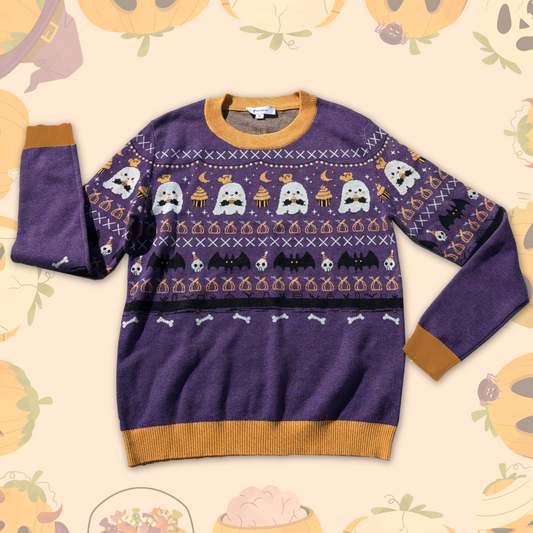 Halloween Ugly Sweater Classic Fit Knit Sweater 2XS-3XL