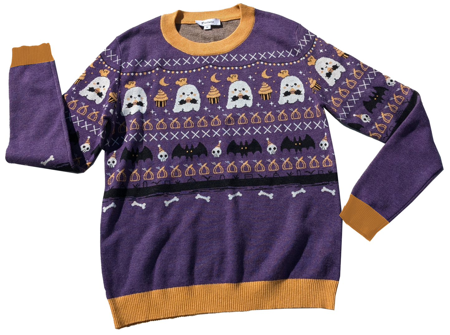 Halloween Ugly Sweater Classic Fit Knit Sweater 2XS-3XL