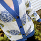 Blue Hydrangea Knit Cardigan 2XS - 3XL