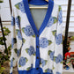 Blue Hydrangea Knit Cardigan 2XS - 3XL