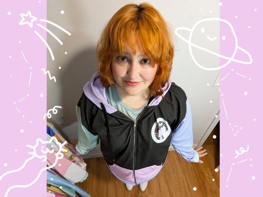 Kawaii Space Program Frillability Collection Unisex zip hoodie 2XS-6XL