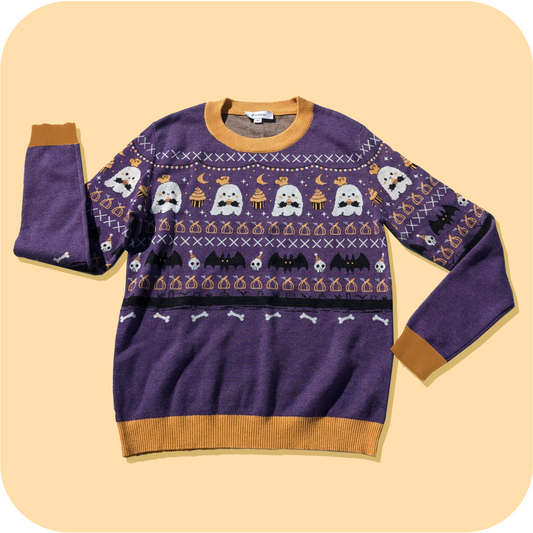 Halloween Ugly Sweater Classic Fit Knit Sweater 2XS-3XL