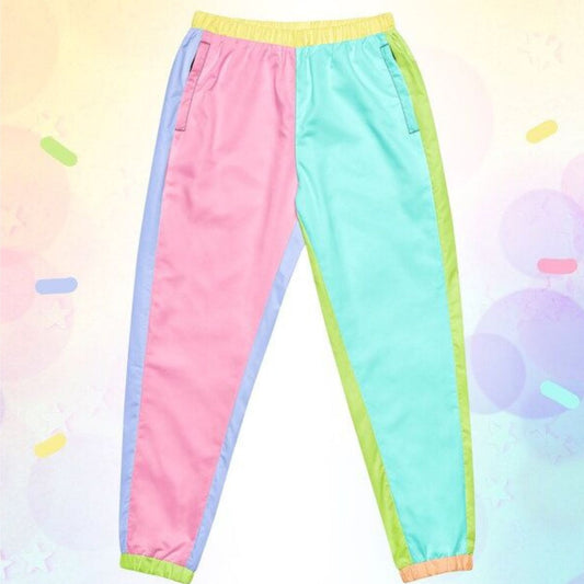 Pastel Rainbow Colorblock Unisex track pants XS - 3XL