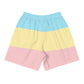 Pastel Stripe Clowncore Have a Nice Day Men's Sized Recycled Athletic Shorts 2XS - 6XL