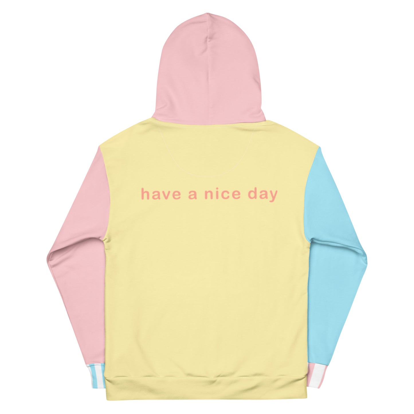 Pastel Colorblock Clown Hoodie - Have a Nice Day Clowncore Unisex Hoodie 2XS-6XL