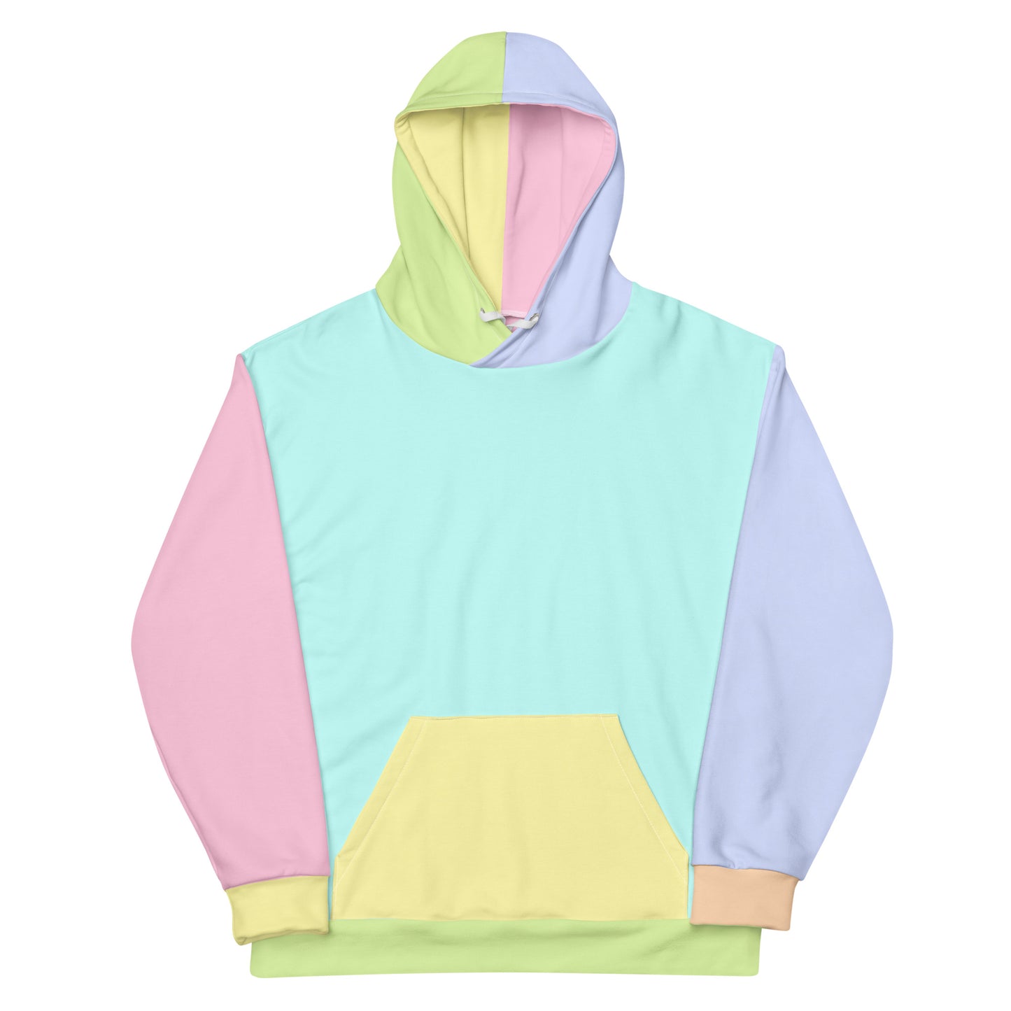 Pastel Color Block Sherbet Rainbow Unisex Hoodie 2XS - 6XL