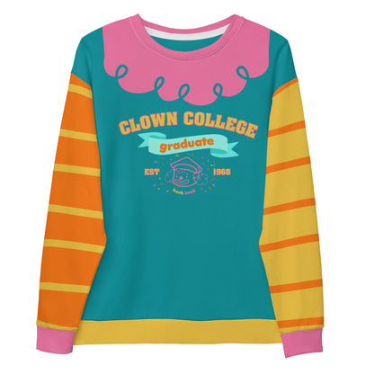 Clown College Graduate Cute Clowncore Retro Color Unisex Sweatshirt XS- 3XL