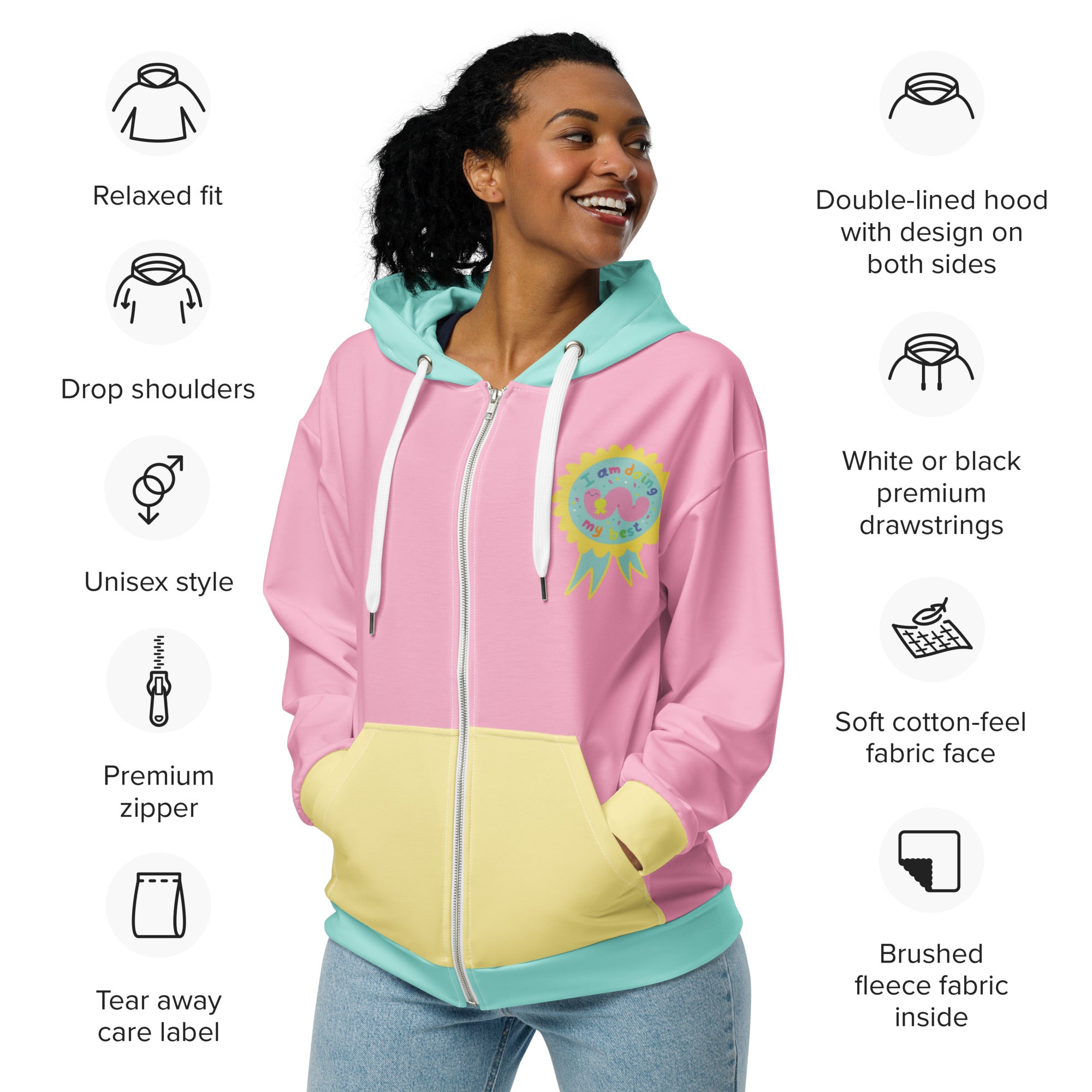 Kawaii pastel hoodie on sale