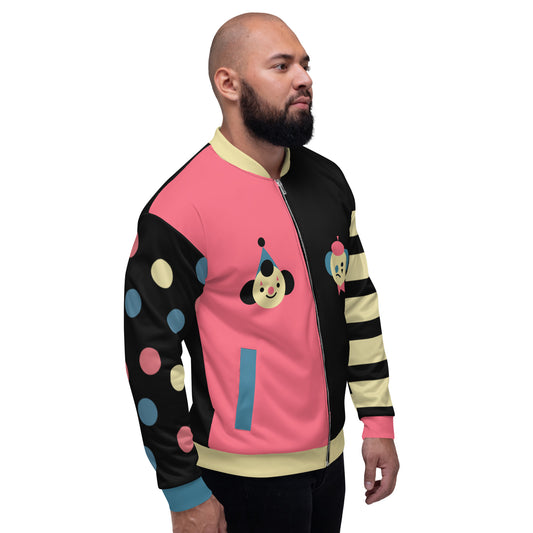 Palhaço vs Mime Clowncore Primário Colorblock Vintage Colorway Jaqueta Bomber Unissex XS-3XL