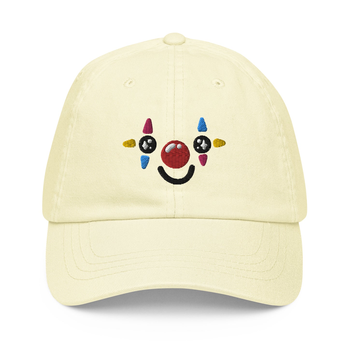 Happy Clown Face Pastel baseball hat