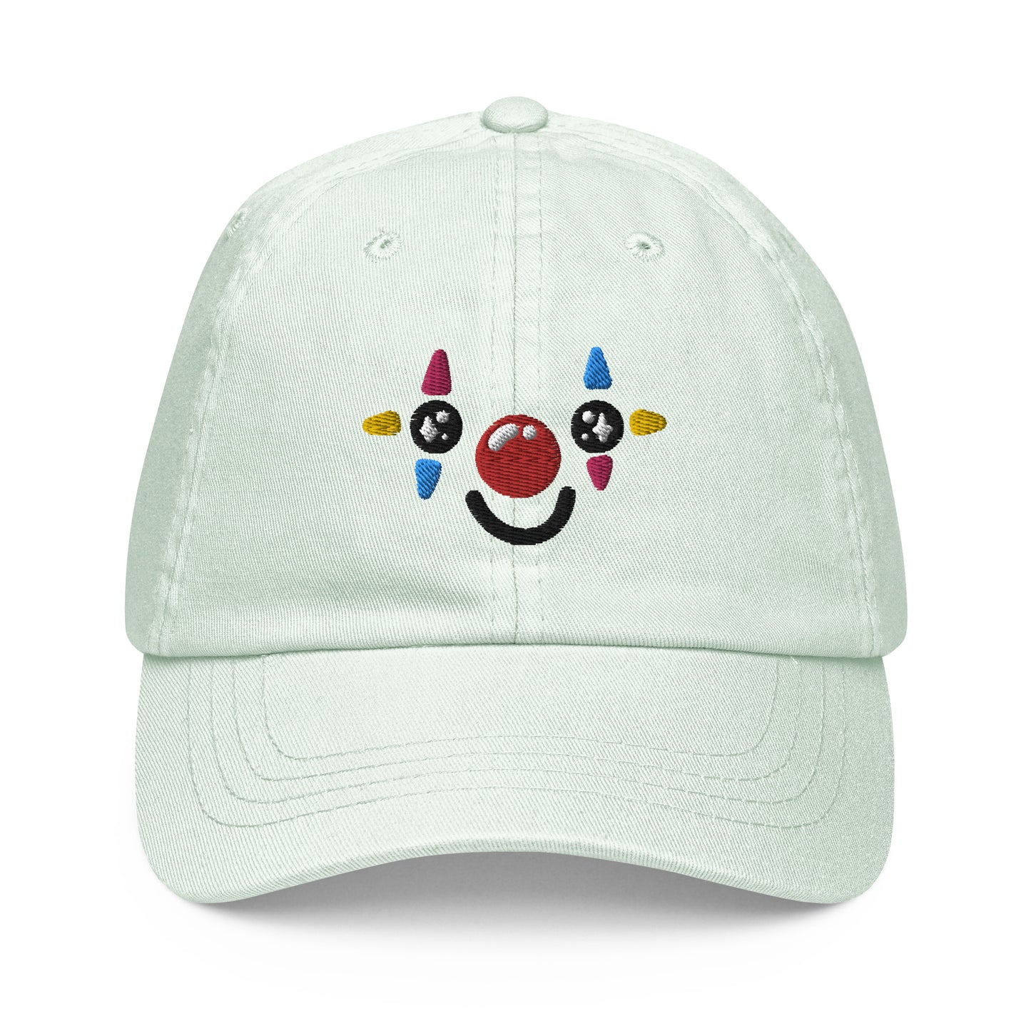 Happy Clown Face Pastel baseball hat