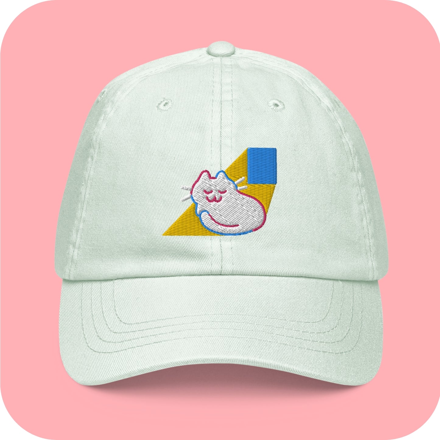 Kitty Caught in a Sunbeam Pastel baseball hat