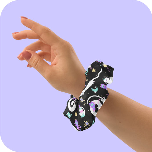 Kawaii Space Pattern Recycled Scrunchie One Size