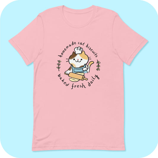 Homemade Cat Biscuits Baked Fresh Daily Unisex t-shirt XS - 4XL