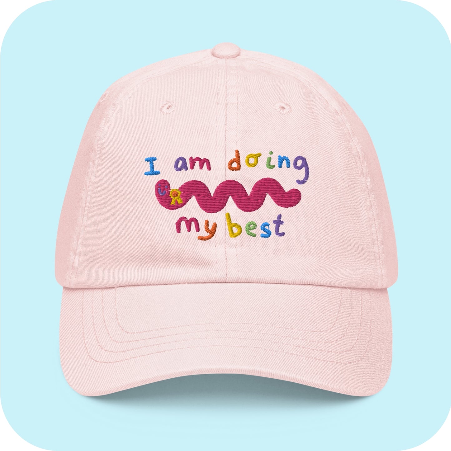 Doing my Best Embroidered Pastel baseball hat