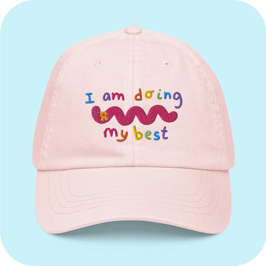 Doing my Best Embroidered Pastel baseball hat