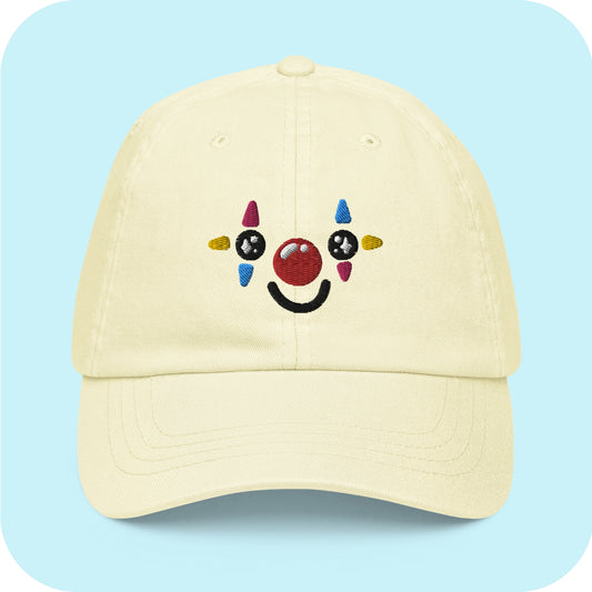 Happy Clown Face Pastel baseball hat