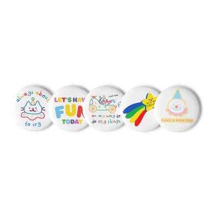 Kidcore and Clowncore Set of pin buttons