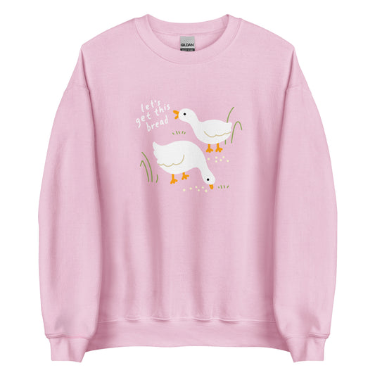 Let's Get This Bread Cute Duck and Goose Unisex Crewneck Sweatshirt