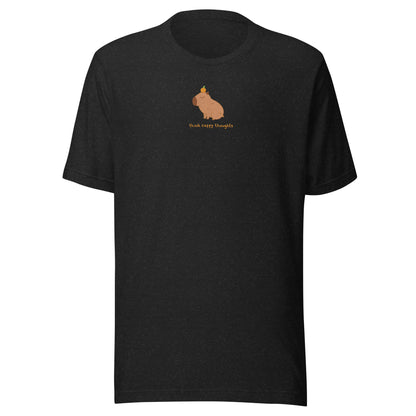 Cute Capybara Embroidered Think Cappy Thoughts Unisex t-shirt XS - 5XL