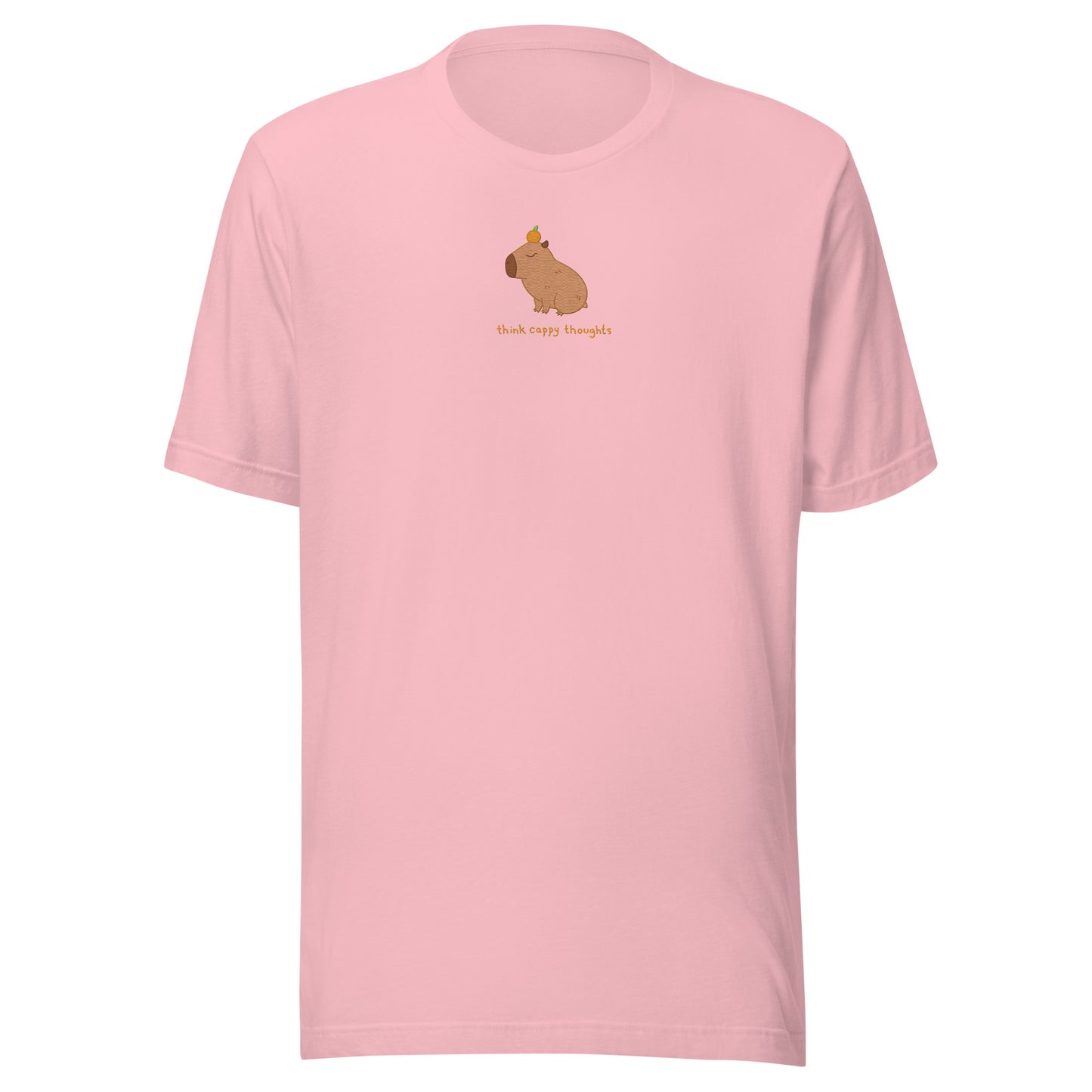 Camiseta unissex linda capivara bordada Think Cappy Thoughts XS - 5XL