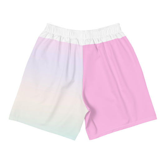 Shorts esportivos reciclados de tamanho masculino Trans Pride Pastel Rainbow 2XS - 6XL