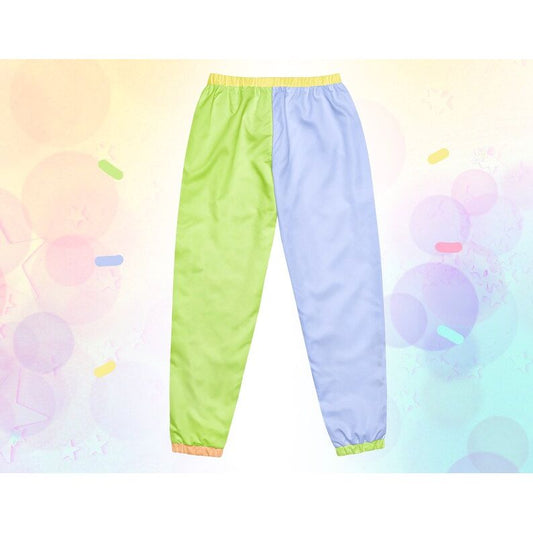 Calça de treino unissex Pastel Rainbow Colorblock XS - 3XL