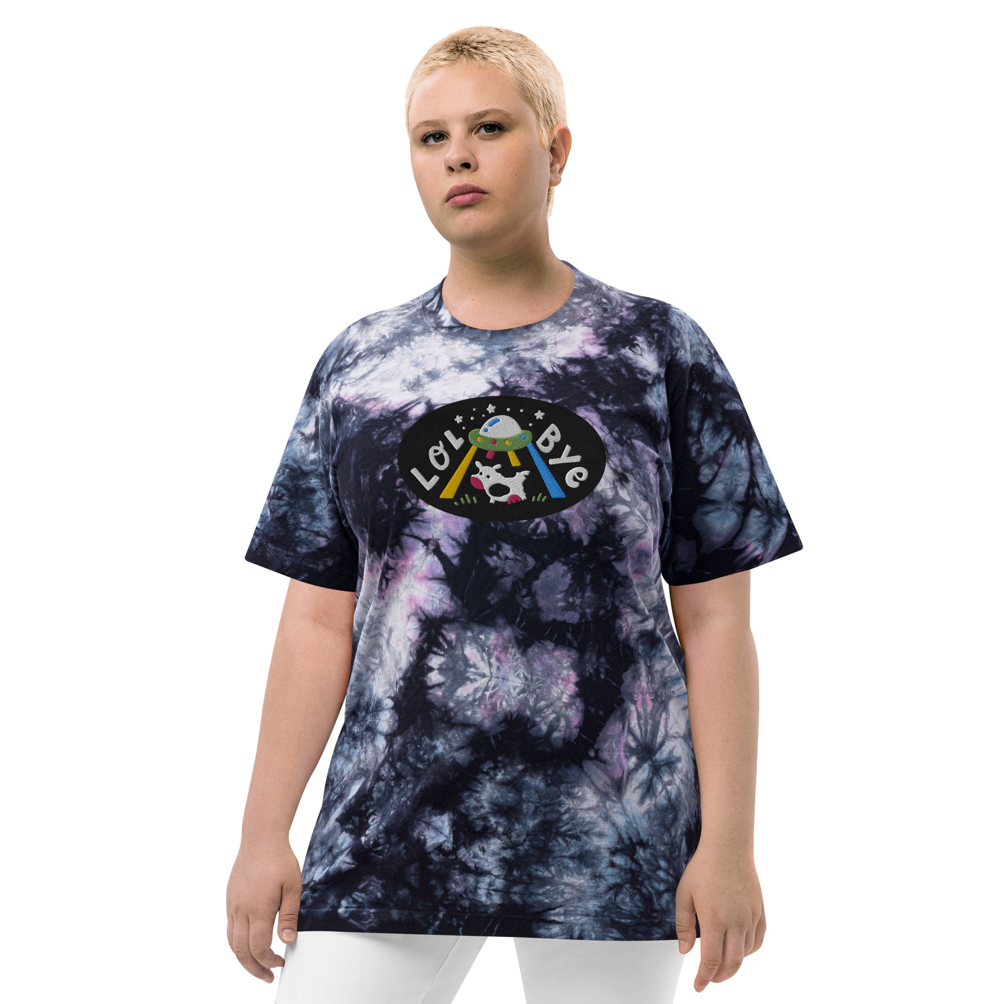 Alien print tie dye best sale tee dress