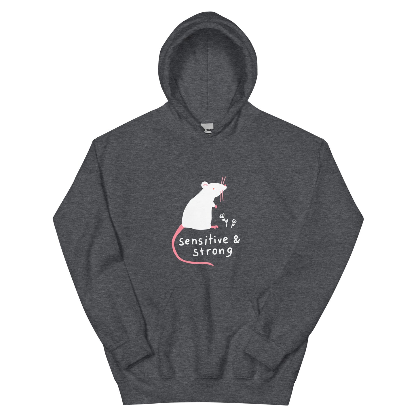 Sensitive and Strong Rat Hoodie S - 3XL