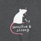 Sensitive and Strong Rat Hoodie S - 3XL