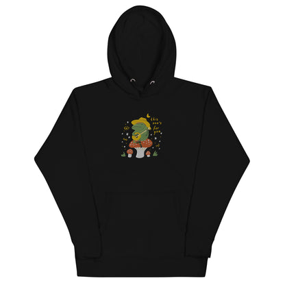 Singing Frog on a Mushroom Unisex Hoodie S - 3XL