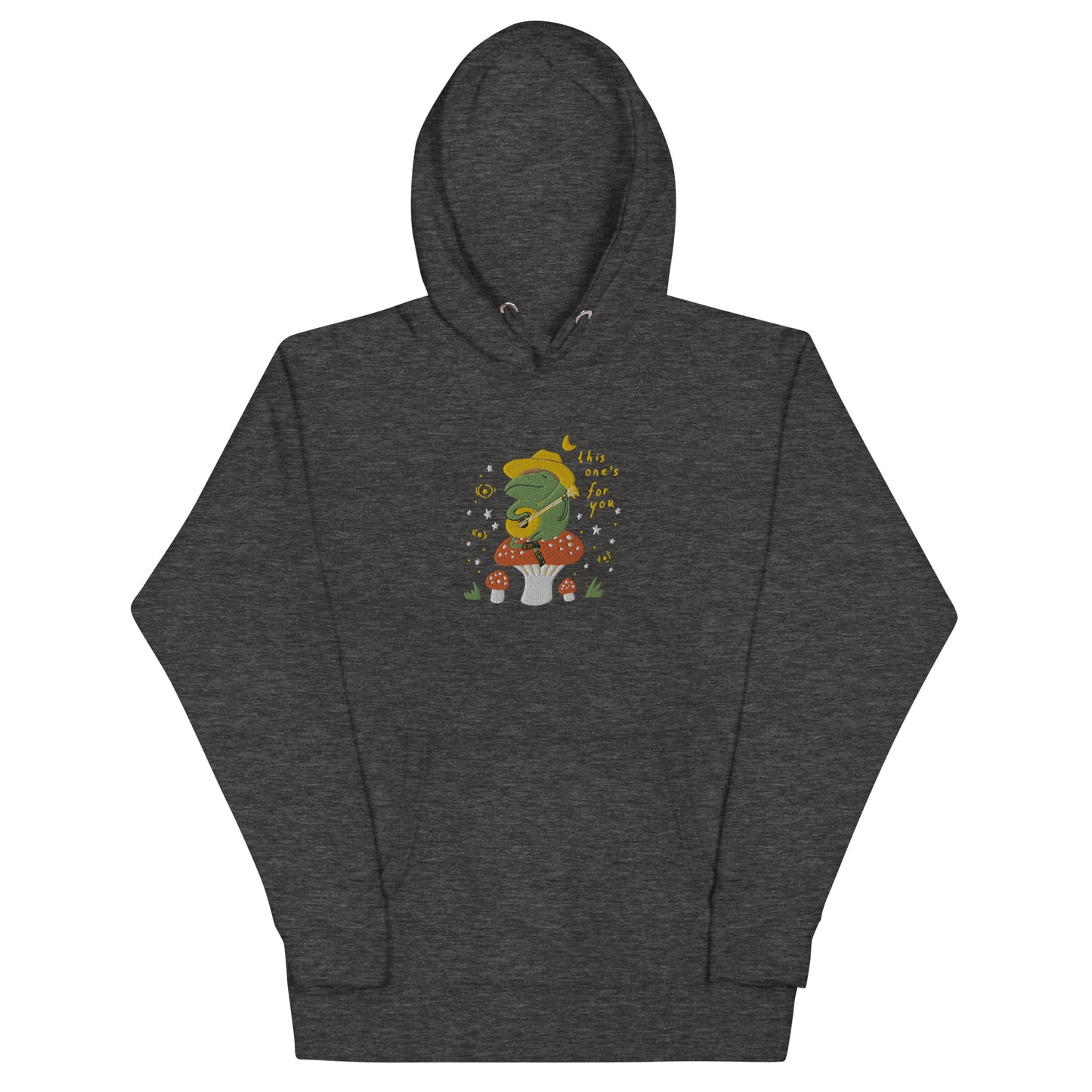 Singing Frog on a Mushroom Unisex Hoodie S - 3XL